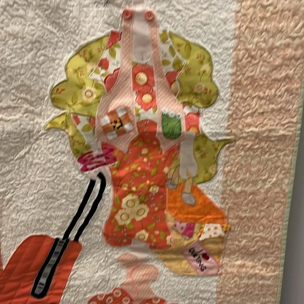 Completed Quilt Diva Wall Hanging Decor Amy Bradley Patchwork Appliqué 51” x 28”